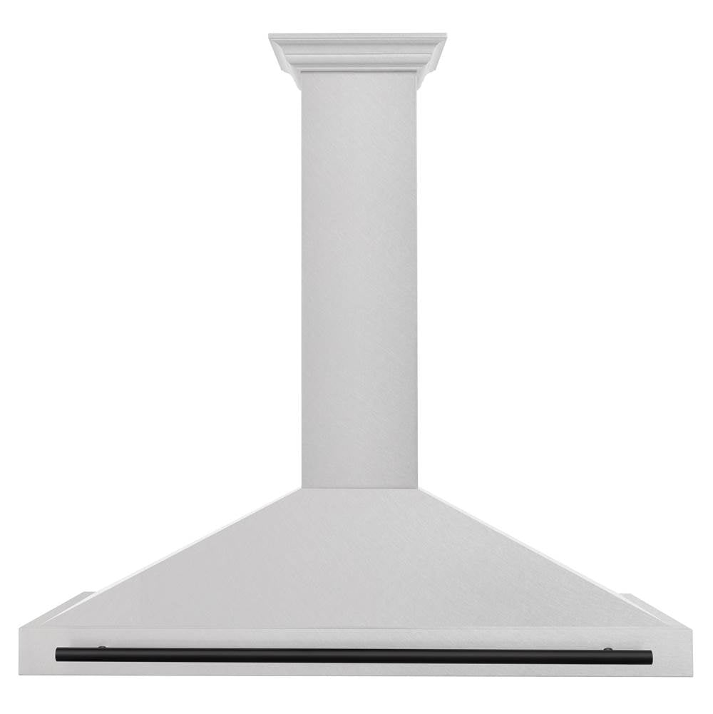 48'' Autograph Edition DuraSnow Stainless Steel Range Hood with DuraSnow Stainless Steel Shell and Champagne Bronze Handle