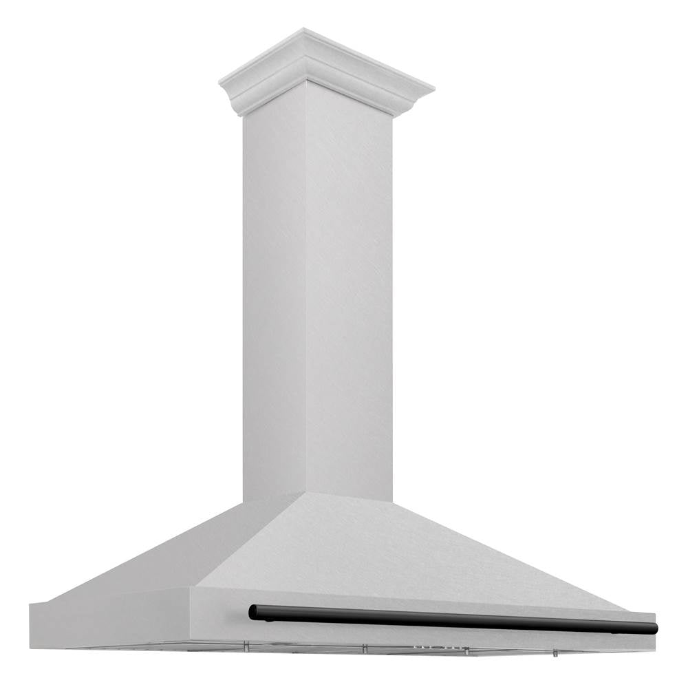 Z-Line - 48'' Autograph Edition DuraSnow Stainless Steel Range Hood with DuraSnow Stainless Steel Shell and Matte Black Handle - Matte Black