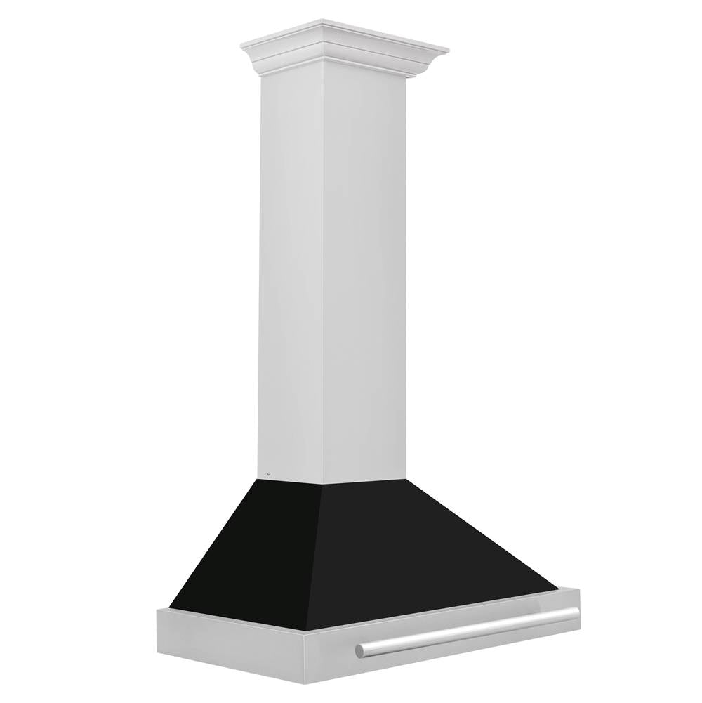 30'' Stainless Steel Range Hood with Black Matte Shell and Stainless Steel Handle