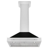30'' Stainless Steel Range Hood with Black Matte Shell and Stainless Steel Handle