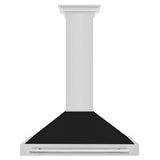 36'' Stainless Steel Range Hood with Black Matte Shell and Stainless Steel Handle