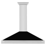 48'' Stainless Steel Range Hood with Black Matte Shell and Stainless Steel Handle