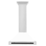 30'' Autograph Edition Stainless Steel Range Hood with White Matte Shell and Champagne Bronze Accents