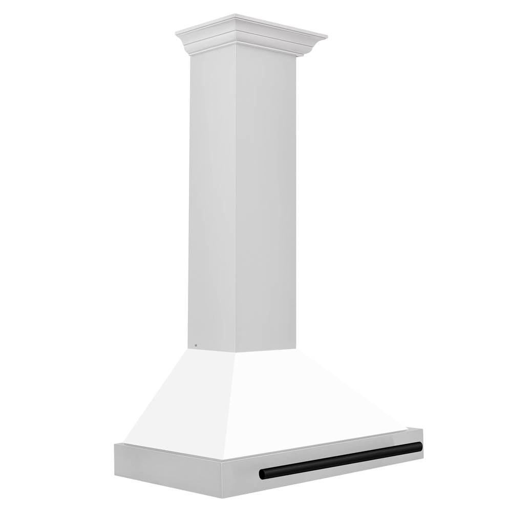 30'' Autograph Edition Stainless Steel Range Hood with White Matte Shell and Champagne Bronze Accents