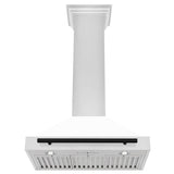 30'' Autograph Edition Stainless Steel Range Hood with White Matte Shell and Champagne Bronze Accents