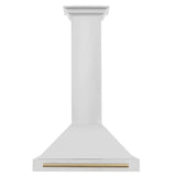 30'' Autograph Edition Stainless Steel Range Hood with Stainless Steel Shell and Champagne Bronze Accents