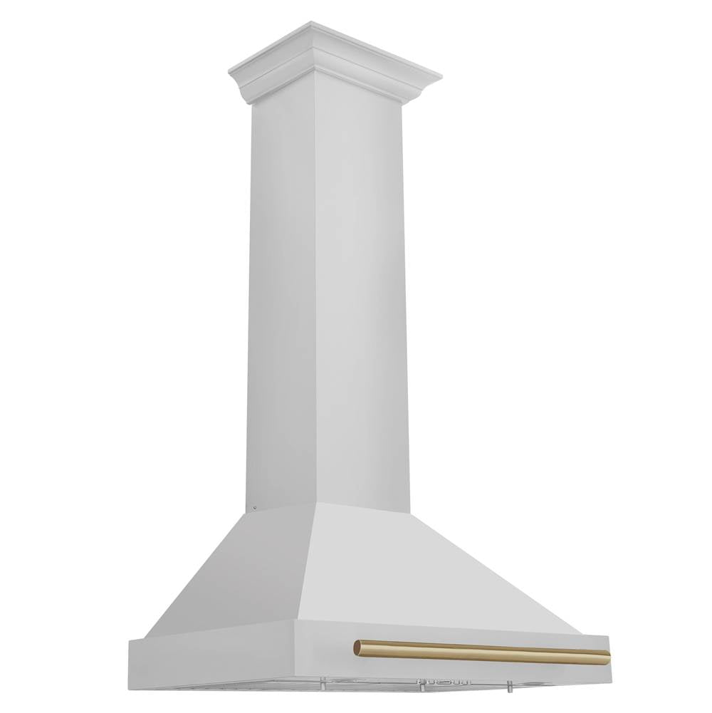 Z-Line - 30'' Autograph Edition Stainless Steel Range Hood with Stainless Steel Shell and Champagne Bronze Accents - Champagne Bronze