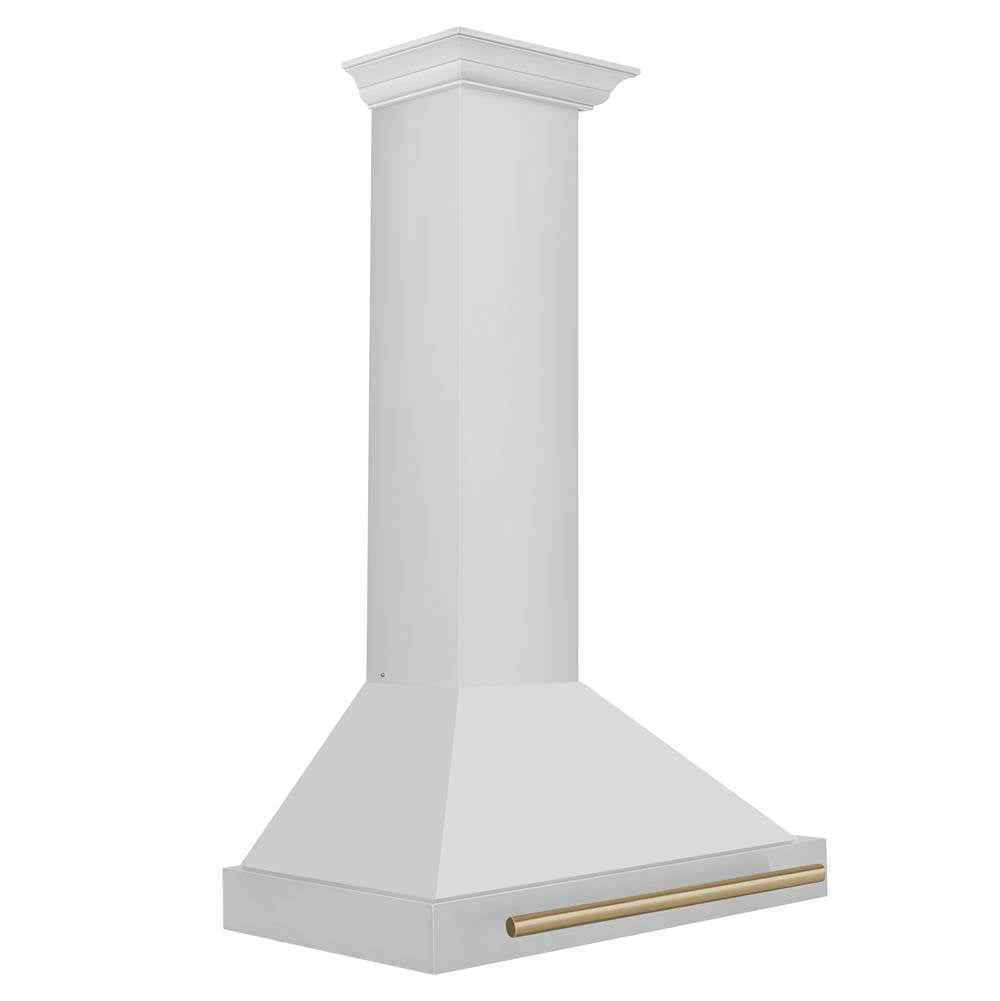 30'' Autograph Edition Stainless Steel Range Hood with Stainless Steel Shell and Champagne Bronze Accents