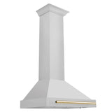 Z-Line - 30'' Autograph Edition Stainless Steel Range Hood with Stainless Steel Shell and Gold Handle - Gold