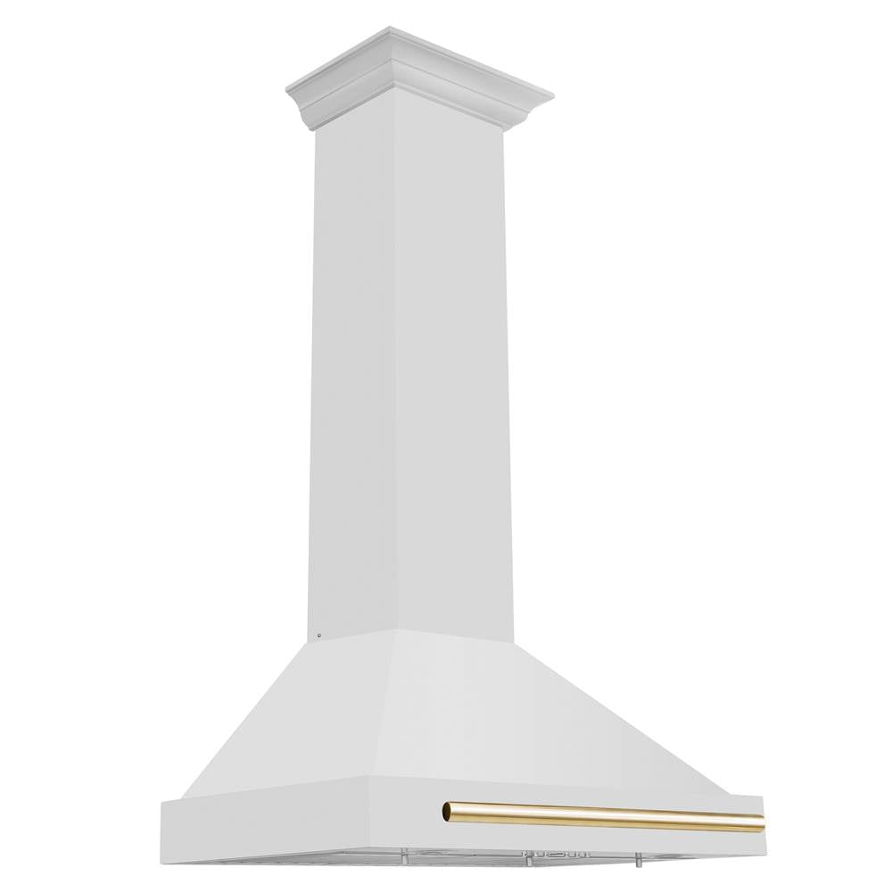 Z-Line - 30'' Autograph Edition Stainless Steel Range Hood with Stainless Steel Shell and Gold Accents - Gold
