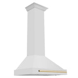 Z-Line - 30'' Autograph Edition Stainless Steel Range Hood with Stainless Steel Shell and Gold Accents - Gold