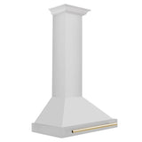 30'' Autograph Edition Stainless Steel Range Hood with Stainless Steel Shell and Champagne Bronze Handle