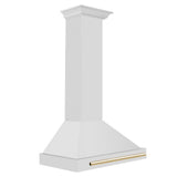 30'' Autograph Edition Stainless Steel Range Hood with Stainless Steel Shell and Champagne Bronze Accents