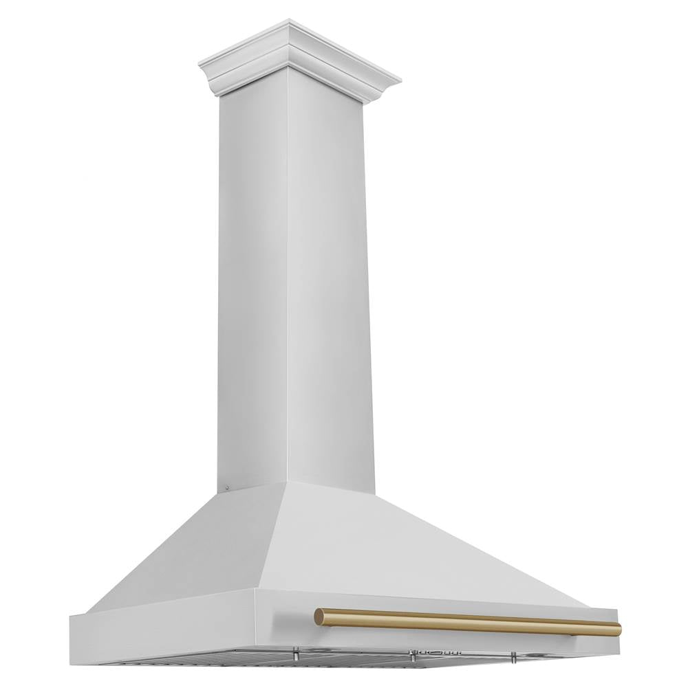 Z-Line - 36'' Autograph Edition Stainless Steel Range Hood with Stainless Steel Shell and Champagne Bronze Accents - Champagne Bronze