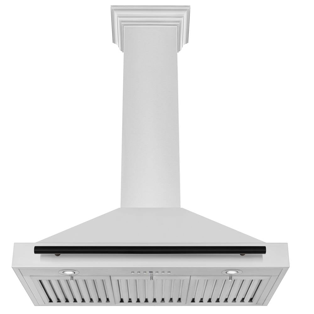 36'' Autograph Edition Stainless Steel Range Hood with Stainless Steel Shell and Champagne Bronze Accents