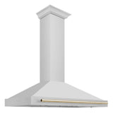 Z-Line - 48'' Autograph Edition Stainless Steel Range Hood with Stainless Steel Shell and Gold Accents - Gold