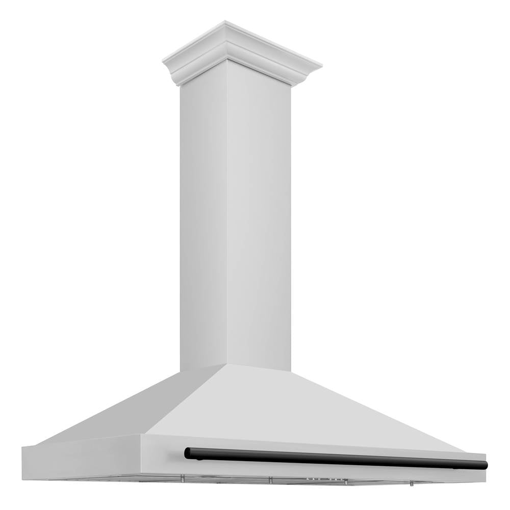 Z-Line - 48'' Autograph Edition Stainless Steel Range Hood with Stainless Steel Shell and Matte Black Accents - Matte Black