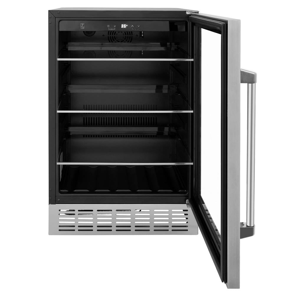 24'' Monument 154 Can Beverage Fridge in Stainless Steel