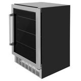 24'' Monument 154 Can Beverage Fridge in Stainless Steel