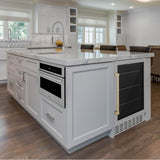 24'' Monument Autograph Edition 154 Can Beverage Fridge in Stainless Steel with Champagne Bronze Accents