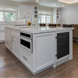 24'' Monument Autograph Edition 154 Can Beverage Fridge in Stainless Steel with Champagne Bronze Accents