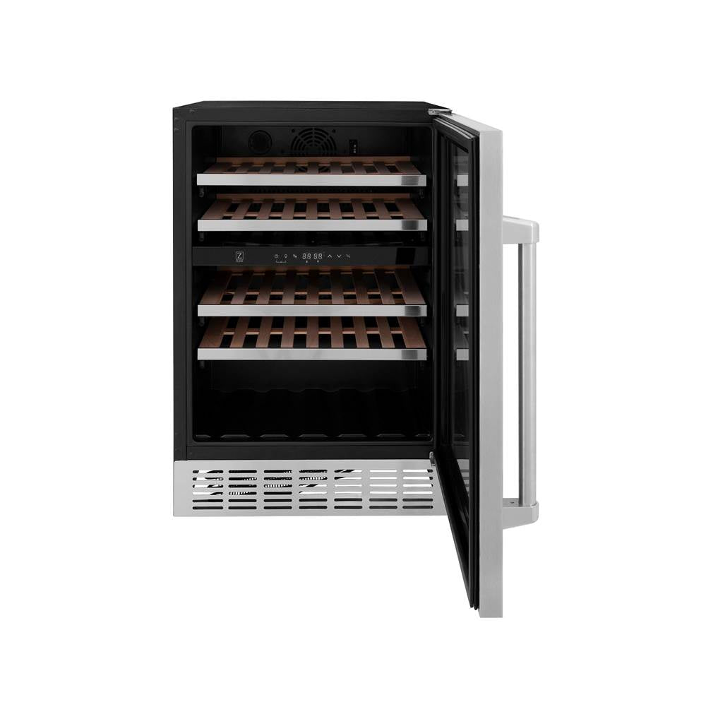 24'' Monument Dual Zone 44-Bottle Wine Cooler in Stainless Steel