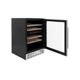 24'' Monument Dual Zone 44-Bottle Wine Cooler in Stainless Steel