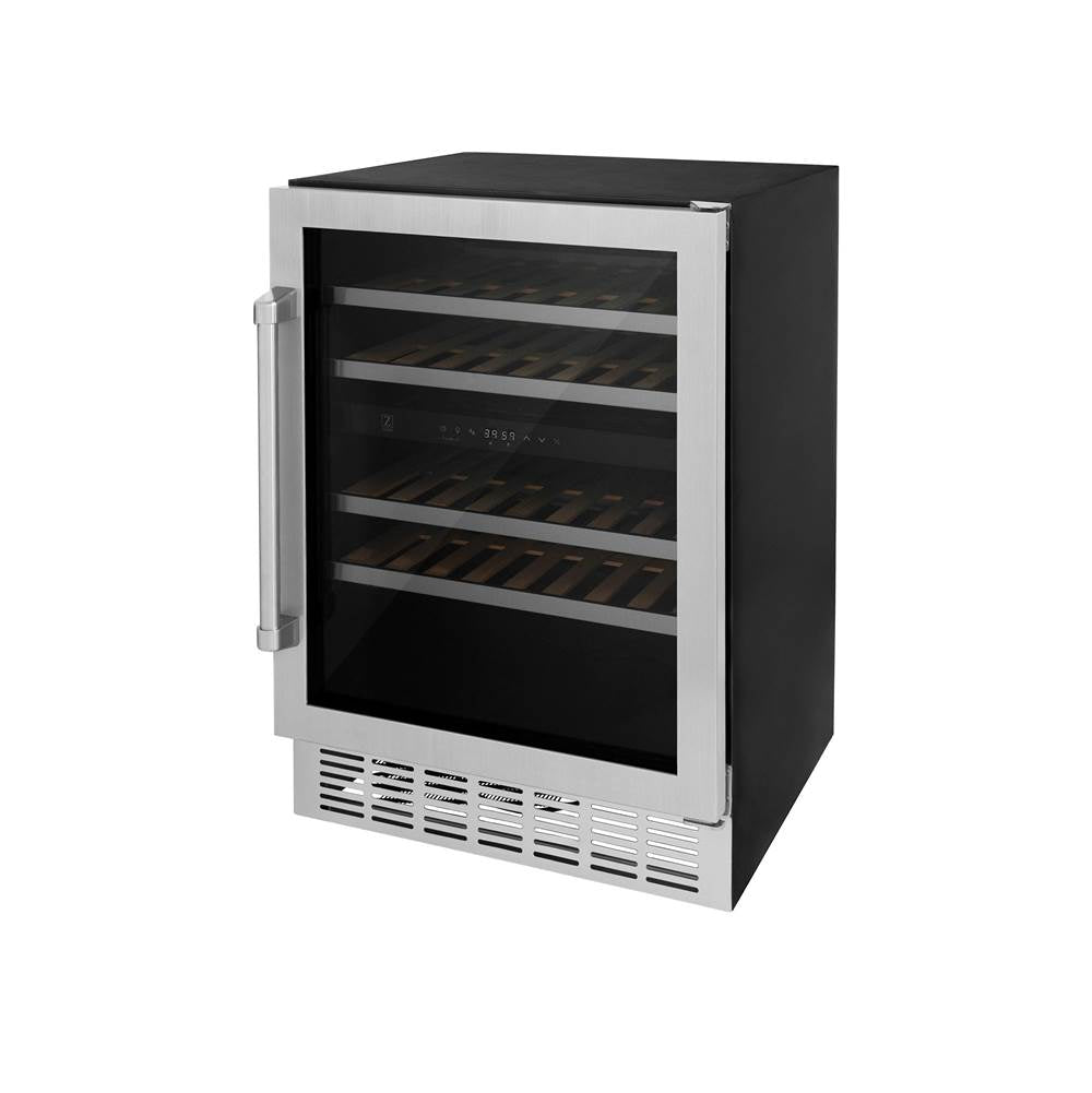 24'' Monument Dual Zone 44-Bottle Wine Cooler in Stainless Steel