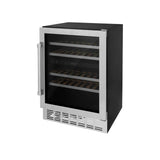24'' Monument Dual Zone 44-Bottle Wine Cooler in Stainless Steel
