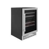 24'' Monument Dual Zone 44-Bottle Wine Cooler in Stainless Steel