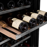 24'' Monument Autograph Edition Dual Zone 44-Bottle Wine Cooler in Stainless Steel with Champagne Bronze Accents