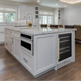 24'' Monument Autograph Edition Dual Zone 44-Bottle Wine Cooler in Stainless Steel with Champagne Bronze Accents