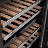 24'' Monument Autograph Edition Dual Zone 44-Bottle Wine Cooler in Stainless Steel with Champagne Bronze Accents