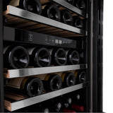 24'' Monument Autograph Edition Dual Zone 44-Bottle Wine Cooler in Stainless Steel with Champagne Bronze Accents