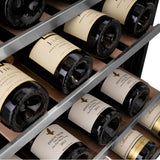 24'' Monument Autograph Edition Dual Zone 44-Bottle Wine Cooler in Stainless Steel with Champagne Bronze Accents