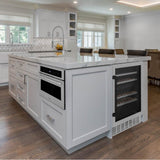 24'' Monument Autograph Edition Dual Zone 44-Bottle Wine Cooler in Stainless Steel with Champagne Bronze Accents