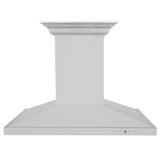 48'' CrownSoundEDucted Vent Island Mount Range Hood in Stainless Steel with Built-in Bluetooth Speakers