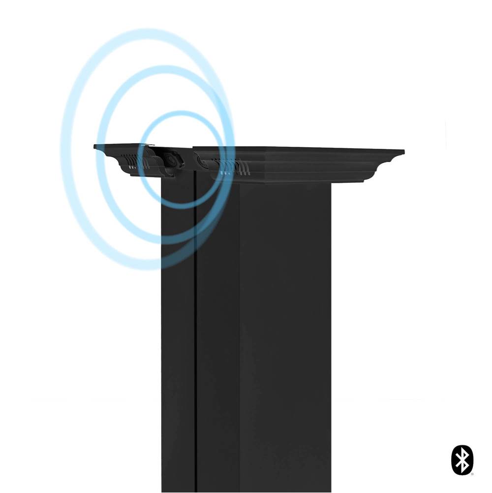 Z-Line - Crown Molding in Black Stainless Steel with Built-in Bluetooth Speakers