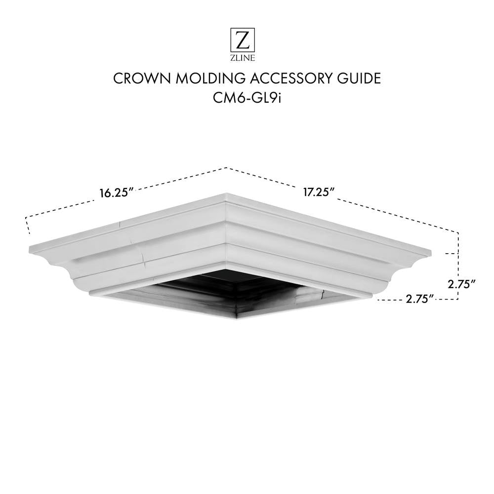 Crown Molding Profile 5 for Island Mount Range Hood (CM5-697i/KECOMi-304)