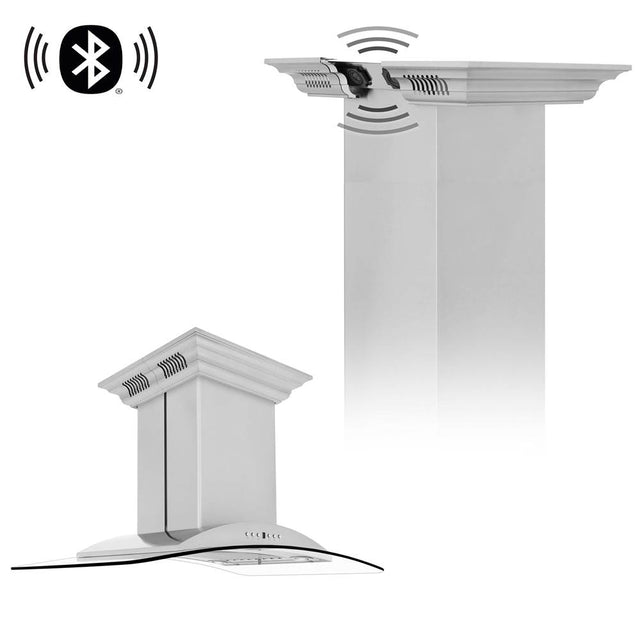 Z-Line - Stainless Steel GL9i With Built in CrownSound Bluetooth Speakers