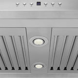 36'' Island Mount Range Hood in Stainless Steel with Built-in CrownSound Bluetooth Speakers
