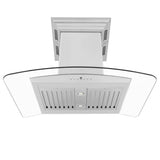 Z-Line - 36'' Island Mount Range Hood in Stainless Steel with Built-in CrownSound Bluetooth Speakers