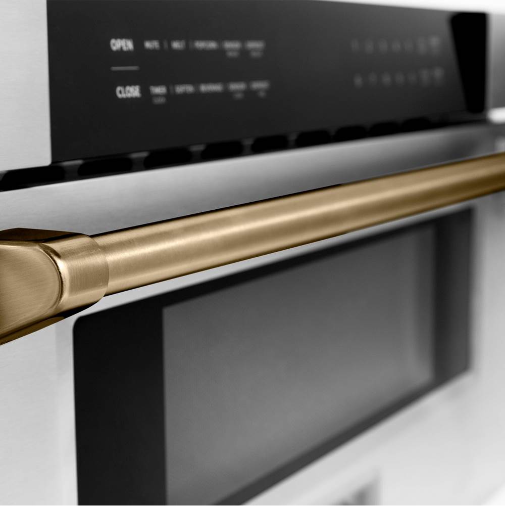 Autograph Edition 30'' 1.2 cu. ft. Built-In Microwave Drawer in Stainless Steel with Champagne Bronze Accents