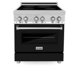 30'' 4.0 cu. ft. Induction Range with a 4 Element Stove and Electric Oven in Black Matte