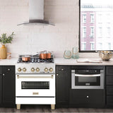 Autograph Edition 30'' 4.0 cu.' Dual Fuel Range with Gas Stove and Electric Oven in DuraSnow Stainless Steel with WM Door and CB Accents