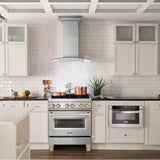 Autograph Edition 30'' 4.0 cu.' Dual Fuel Range with Gas Stove and Electric Oven in Stainless Steel with Champagne Bronze Accents