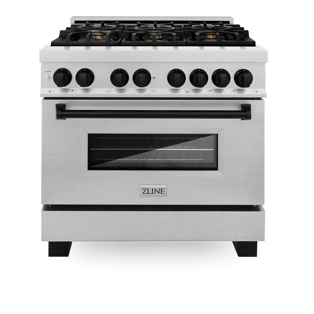 Autograph Edition 36'' 4.6 cu.' Dual Fuel Range with Gas Stove and Electric Oven in DuraSnow Stainless Steel with Champagne Bronze Accents