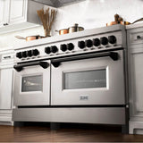 Autograph Edition 60'' 7.4 cu.' Dual Fuel Range with Gas Stove and Electric Oven in Stainless Steel with Champagne Bronze Accents