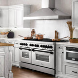 Autograph Edition 60'' 7.4 cu.' Dual Fuel Range with Gas Stove and Electric Oven in Stainless Steel with Champagne Bronze Accents