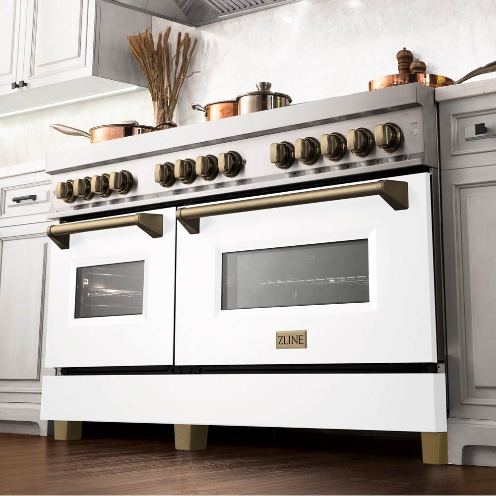 Autograph Edition 60'' 7.4 cu.' Dual Fuel Range with Gas Stove and Electric Oven in Stainless Steel with White Matte Door and CB Accents